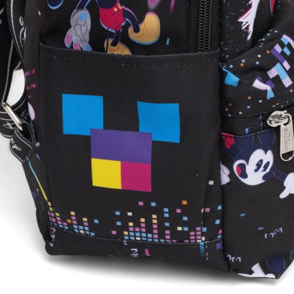 Disney VR Mickey Mouse Backpack – 13” Nylon Daypack with Front & Side Pockets main image 4